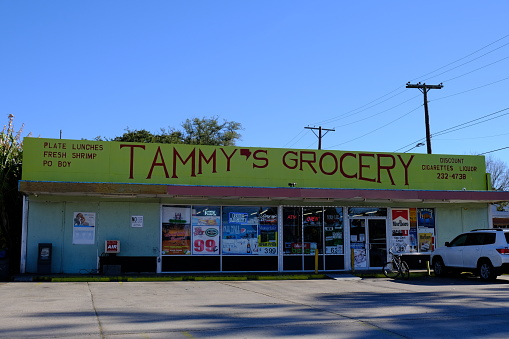 Tammy's Grocery in Freetown of Lafayette Louisiana. Historic neighborhood near downtown Lafayette.