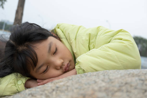 Little Girl Napping on the Grass