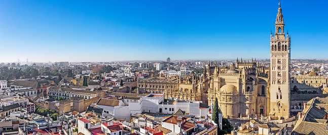 Aerial view of Seville, Andalusia, Spain