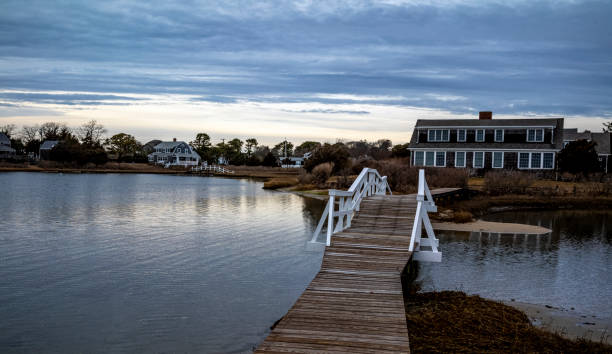 Several different views of Bournes Pond in Falmouth, MA on Cape Cod, New England. The Bourne's Pond Subwatershed is located in East Falmouth. It has an area of 2,246 acres.  The pond is enjoyed by residents and vacationers for fishing, and boating.