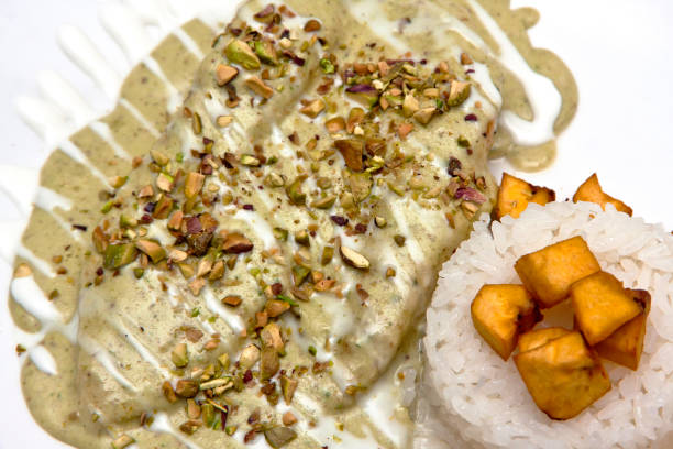 istock Chicken breast in pistachio mole 1968257094