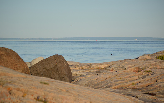 Landscape of a rocky beach