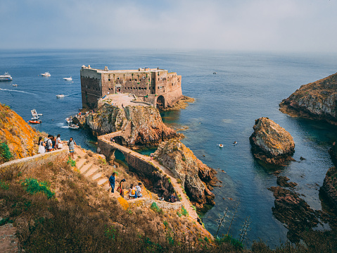 Berlenga, Portugal – July 09, 2014: Fort of Saint John the Baptist on Berlenga Grande Island in Portugal