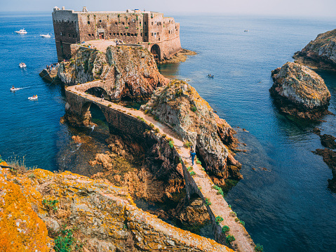 Berlenga, Portugal – July 09, 2014: Fort of Saint John the Baptist on Berlenga Grande Island in Portugal