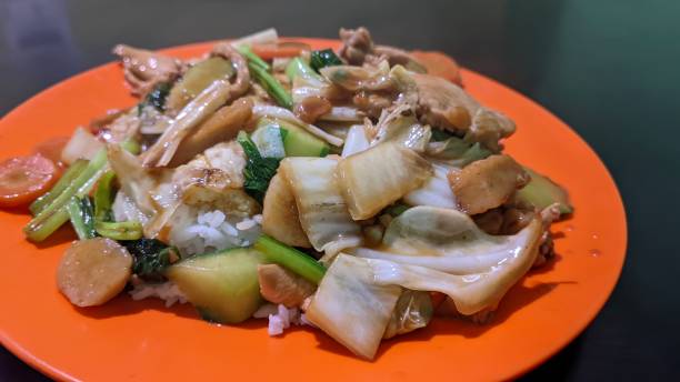 istock a plate of chicken capcay rice ready to be served 1968525506