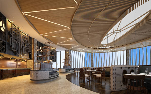 istock 3d render of hotel cafe restaurant 1968537504