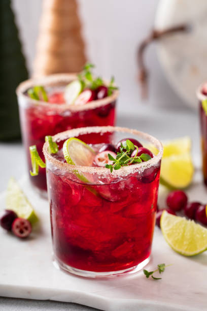 istock Cranberry lime margarita, festive winter cocktail idea 1968567903