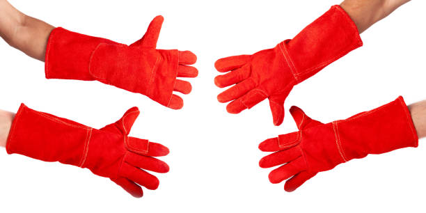 istock protective gloves for welding red color,  isolated on white background 1968581839