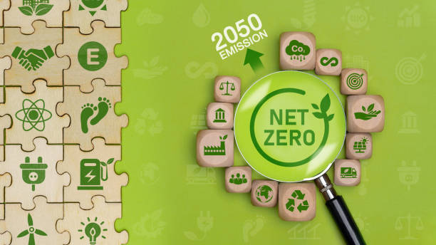 istock net zero and carbon neutral The green net zero icon on the Jigsaw and the net zero symbol on the magnifying glass. Ideas for a net-zero greenhouse gas emissions target Long term climate neutral strategy on green background 1968642479