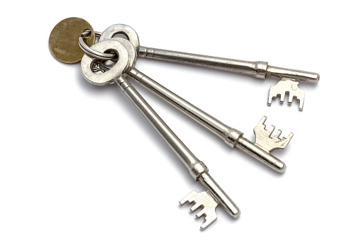 A small brass padlock with key illustrates the key to unlocking success.