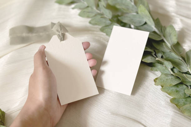 istock Wedding Card Hang Tag Mockup 1968765146