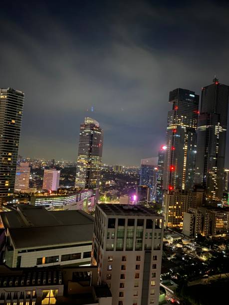 istock Jakarta's buildings at night 1968834457