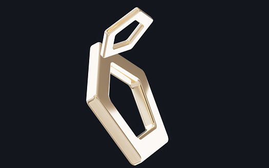 Abstract metal ring, 3d rendering. 3d illustration.