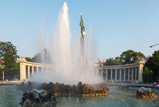 Fountain in the middle of Kazan Millennium Park