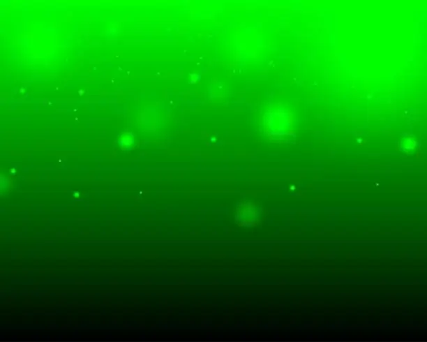 Vector illustration of green neon light galaxy background