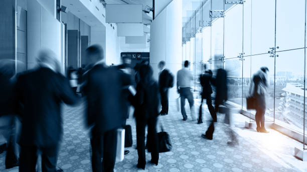 istock Business people talking and rushing in the lobby 1968968660