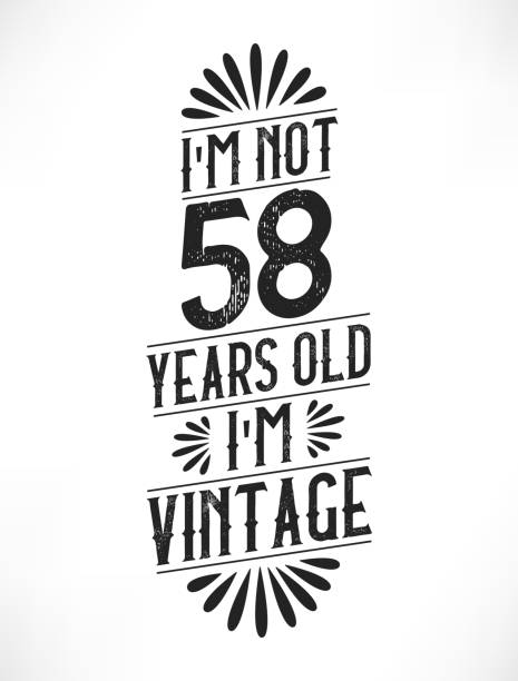 58 years vintage birthday. 58th birthday vintage tshirt design.
