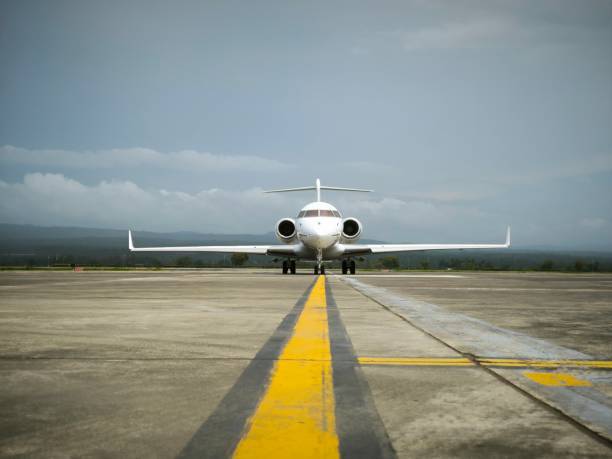 istock Close view of Luxury Private Jet Aircraft 1969020465