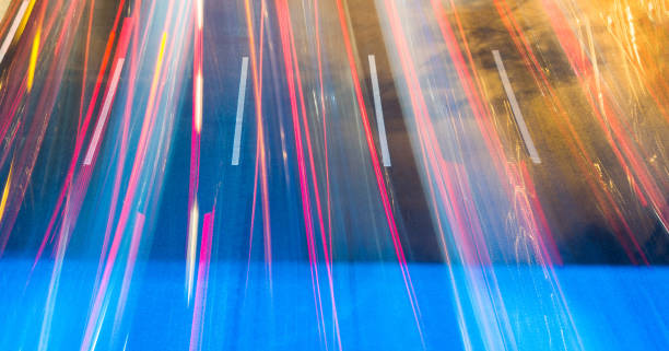 istock Long exposure of speed cars light 1969036997