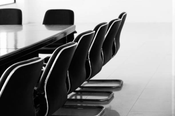 Empty interior of business conference room