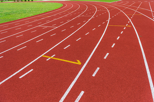 Rubber standard of athletics stadium running track