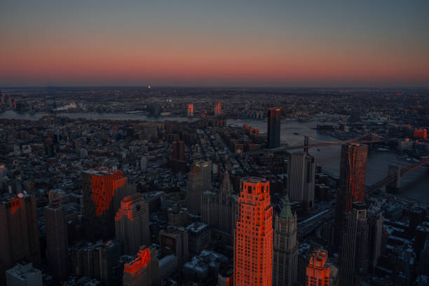 New York City Under Sunset