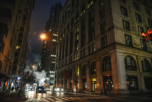 Madison Avenue is a north-south avenue in the borough of Manhattan in New York City, United States, that carries northbound one-way traffic.