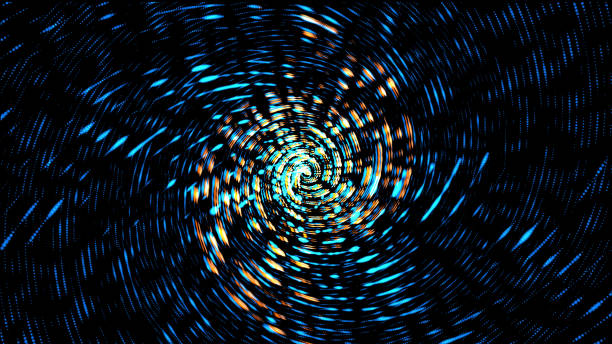 istock Abstract circle with lines as a spiral or propeller 1969256679