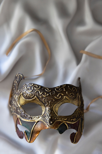 Venetian mask isolated on white with clipping path.
