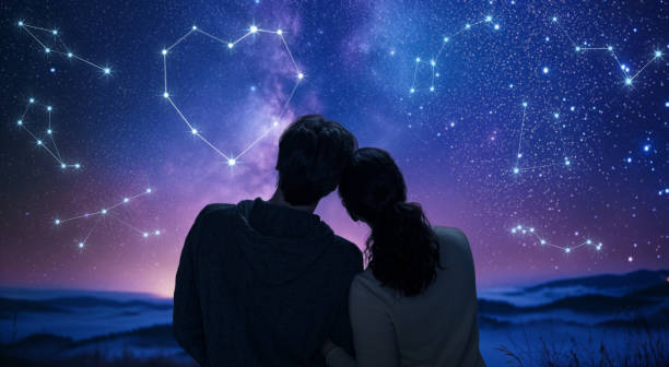 istock couple in love looking at the starry sky 1969327336