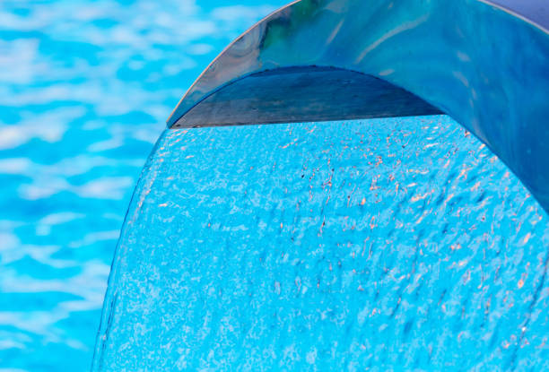 Splashes of water from a fountain as an abstract background.