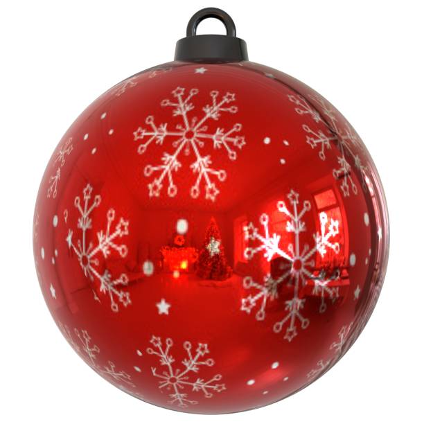 christmas ball ornament isolated on white background - vibrant color new traditional culture saturated color imagens e fotografias de stock