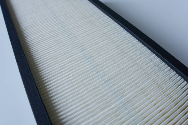 istock Air filter on white background. Close-up of car air filter. 1969376841