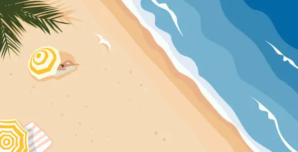 Vector illustration of vector beach background