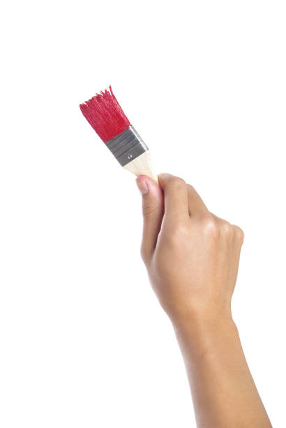 istock Painting with red brush 1969443491