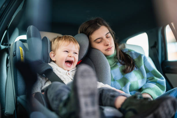 istock Travelling with mommy in the car. 1969451828