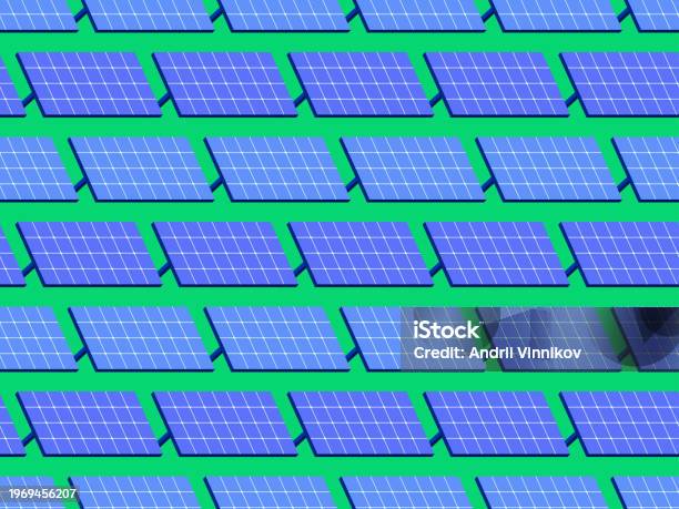 Solar Panel Top Pattern Solar Panel Seamless Pattern Field Of Solar Panels Renewable Energy ...