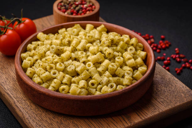istock Delicious ditali pasta from durum wheat with salt and spices 1969483750