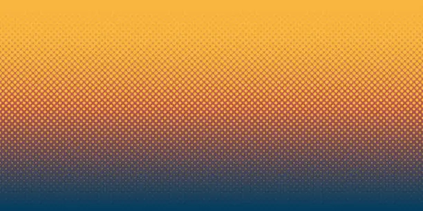 Vector illustration of Halftone background with Orange gradient - Trendy design