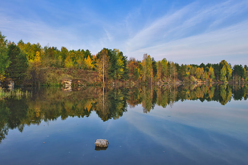 A lake in good weather in autumn. The name is \