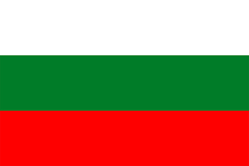 Flags of Bulgaria. Flat element design. National Flag. White isolated background