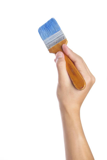istock Holding a painting brush in hand 1969554982