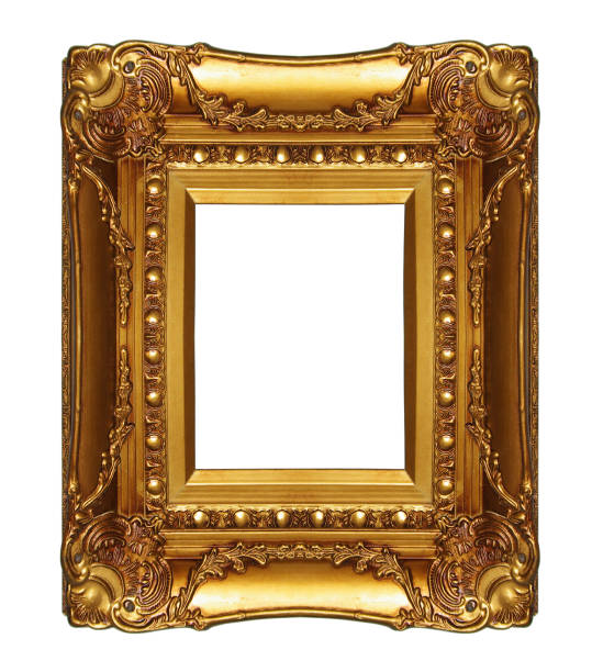 istock Gold oil painting frame 1969565520