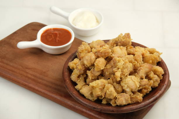 istock Crispy Popcorn Chicken with chilli Sauce and mayonnaise 1969658279