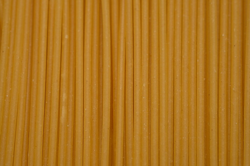 close-up of gluten-free spaghetti. Gluten-free spaghetti, made from whole wheat flour. This spaghetti does not cause allergic reactions.