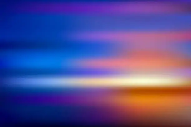 Vector illustration of Abstract blur colorful background. Beautiful sunset. Orange and blue mesh gradient. Color power. Image for you presentation. Vector design wallpaper