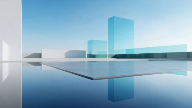 London, UK - 24 June, 2022 - Sky pool at the Embassy Gardens luxury new development in the Nine Elms region of Wandsworth