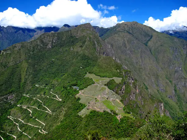 Photo of Machu Picchu is capital of the Inca Empire in Andes mountains, Peru, South America
