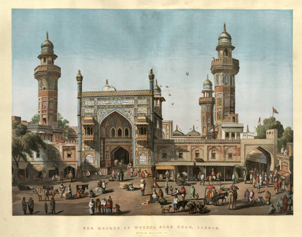 istock Wazir Khan Mosque, a 17th-century Mughal mosque, Lahore, Punjab, Pakistan 1850s,  19th Century 1969808962