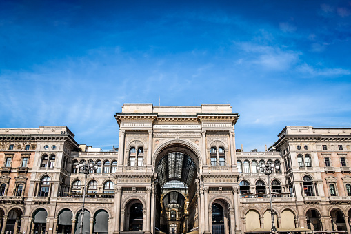 Exit To Gallerie Vittorio Emanuele II In Milan, Italy.